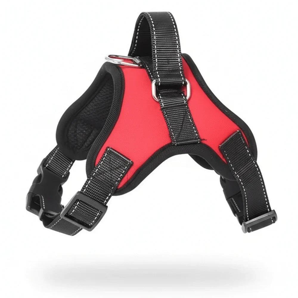 Mesh-Lined Dog Harness for Walking with Reflective Straps and Handle
