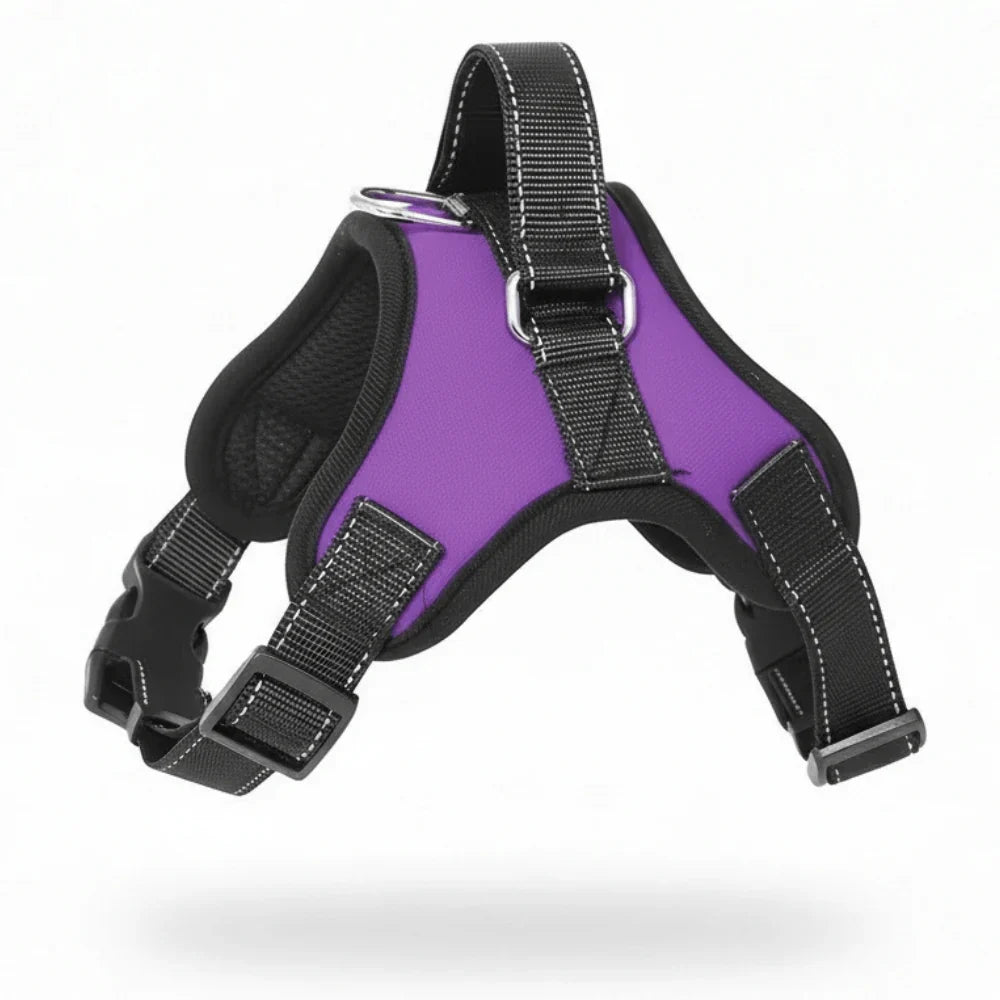Mesh-Lined Dog Harness for Walking with Reflective Straps and Handle