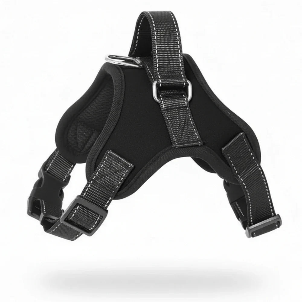 Mesh-Lined Dog Harness for Walking with Reflective Straps and Handle