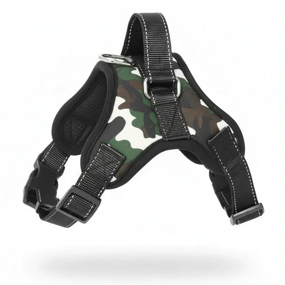 Mesh-Lined Dog Harness for Walking with Reflective Straps and Handle