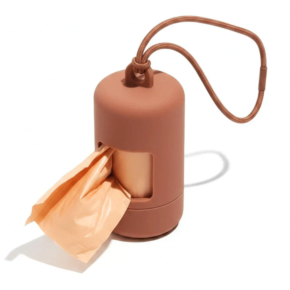 Portable Dog Waste Bag Holder with Clip-On Attachment