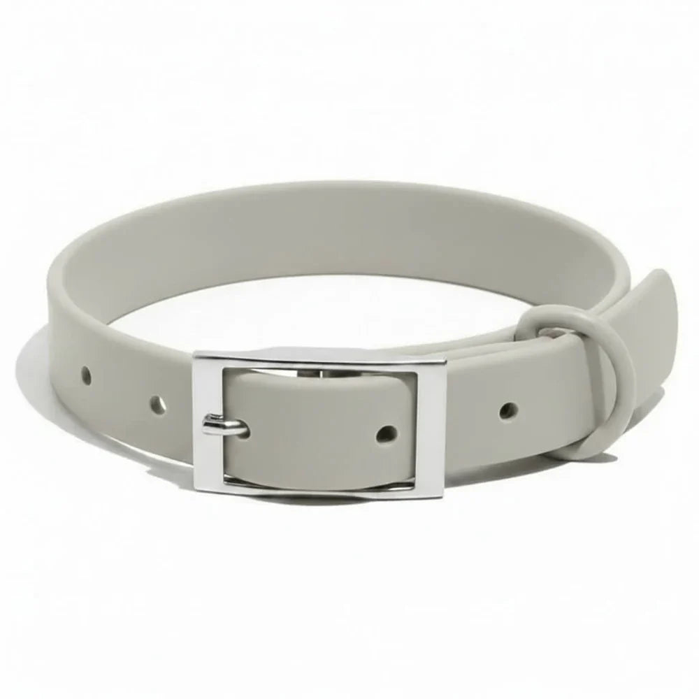 Dog Collar with Adjustable Fit, PVC Coating and Polyester Strap