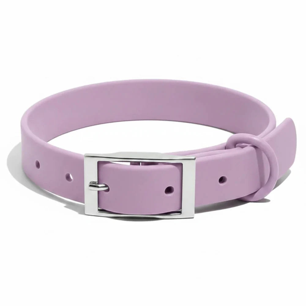 Dog Collar with Adjustable Fit, PVC Coating and Polyester Strap