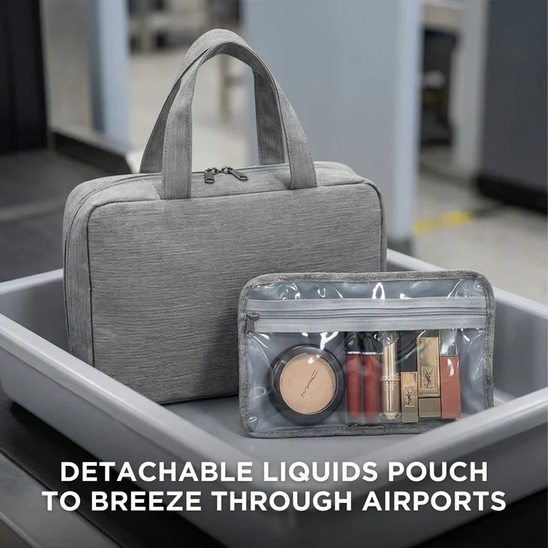 Multi-Compartment Hanging Organizer for Toiletries