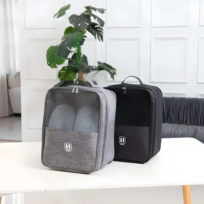 Shoe Organizer for Travel with Luggage Strap and Multiple Pockets
