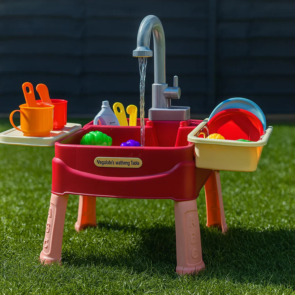 Play Kitchen Set for Kids with Accessories, Sink, and Storage