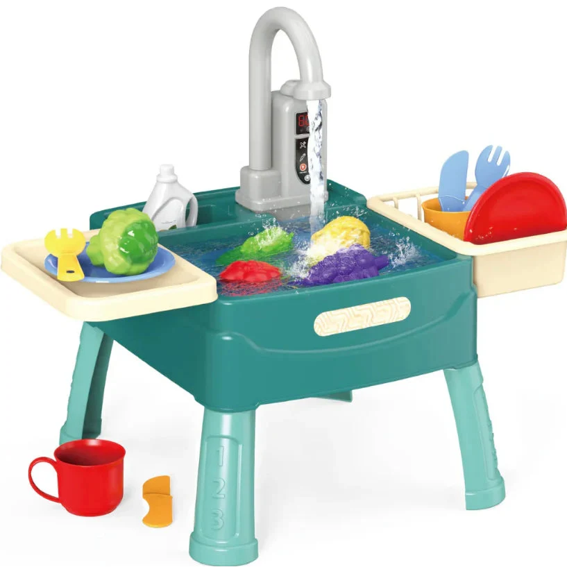 Play Kitchen Set for Kids with Accessories, Sink, and Storage