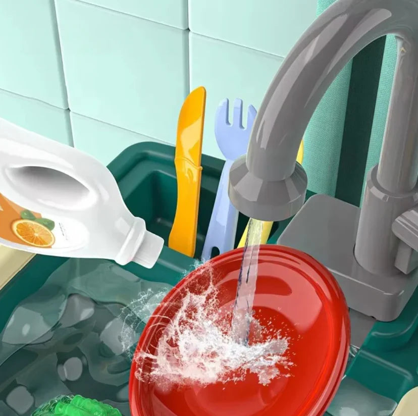 Play Kitchen Set for Kids with Accessories, Sink, and Storage