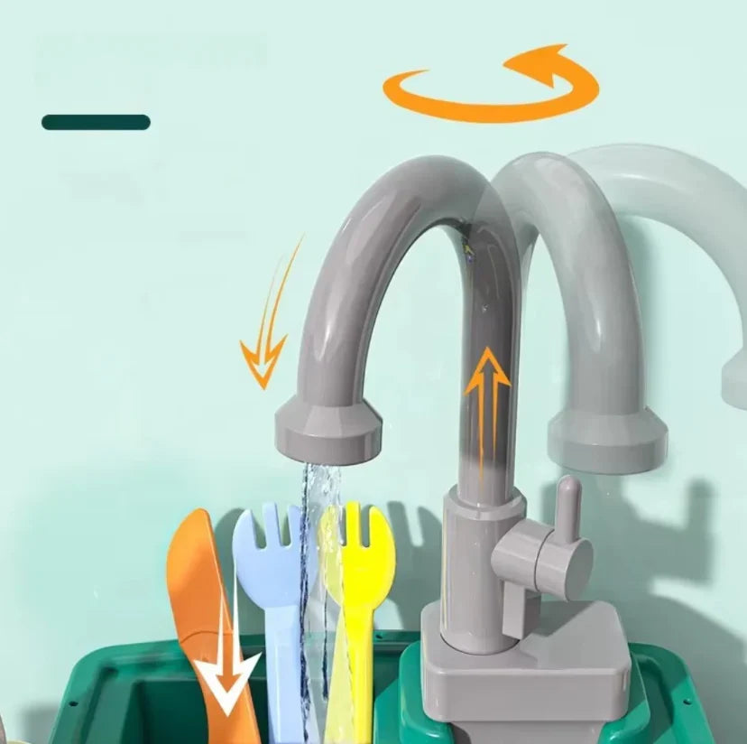 Play Kitchen Set for Kids with Accessories, Sink, and Storage