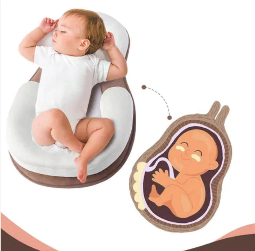 Infant Lounge Chair with Ergonomic Head Support and Breathable Material