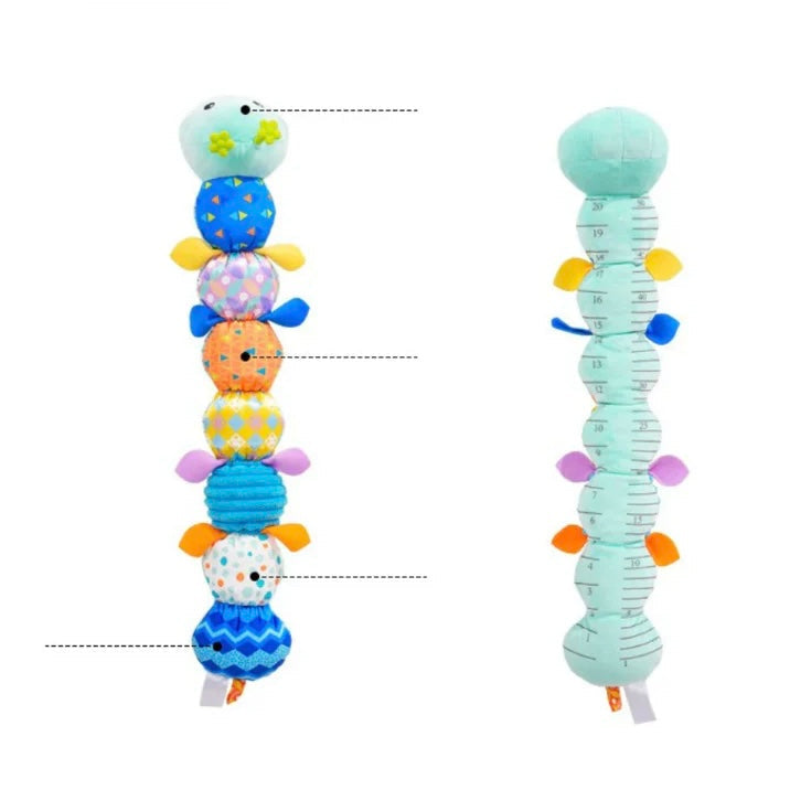 Musical Plush Caterpillar Toy for Babies – Rattle & Crinkle Fabric