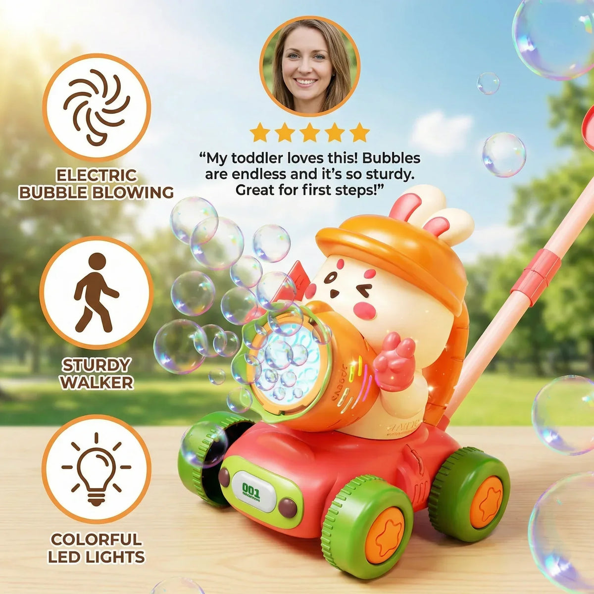 Bubble Toy Push Walker for Babies