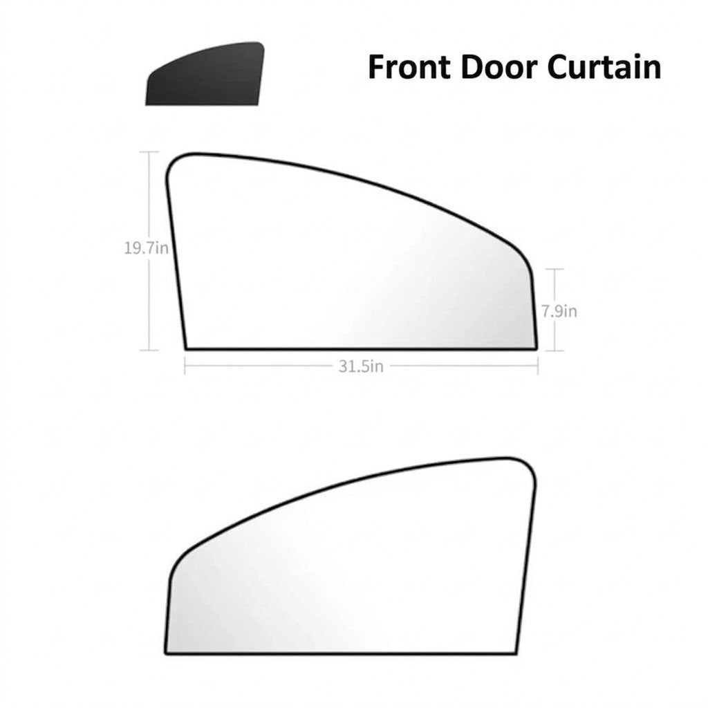 UV Protection Magnetic Sun Shade for Car Side Windows - Privacy Curtain