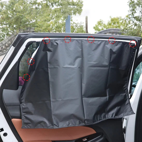 UV Protection Magnetic Sun Shade for Car Side Windows - Privacy Curtain