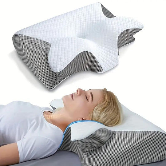 Contoured Support Pillow Made of Ergonomic Memory Foam