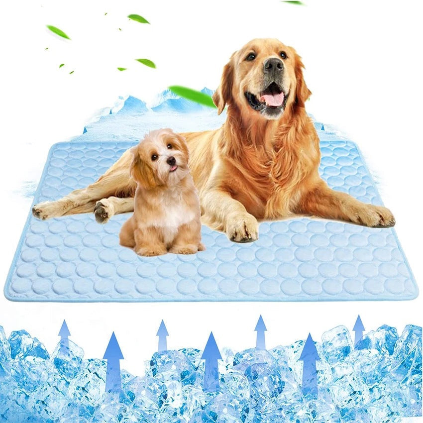 Cooling Pet Mat Made of Breathable Ice Silk, Washable Design