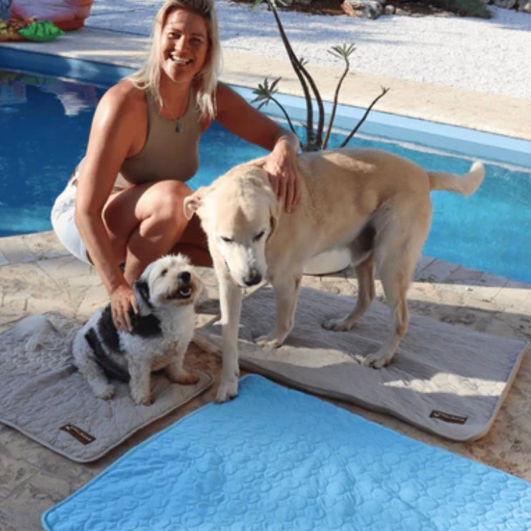 Cooling Pet Mat Made of Breathable Ice Silk, Washable Design
