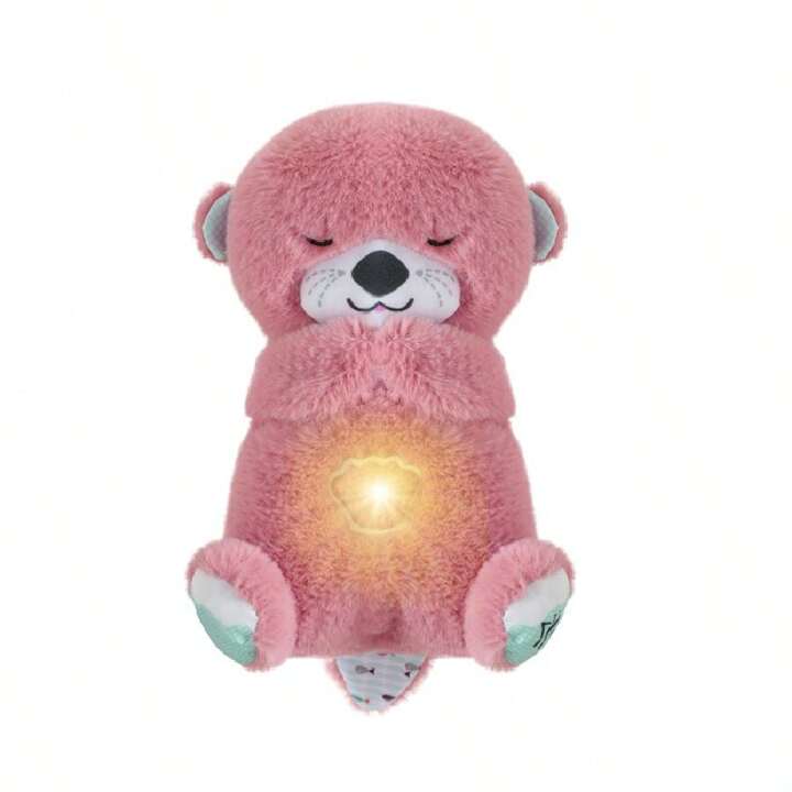 Plush Bear Toy with Breathing Sounds – Battery Operated