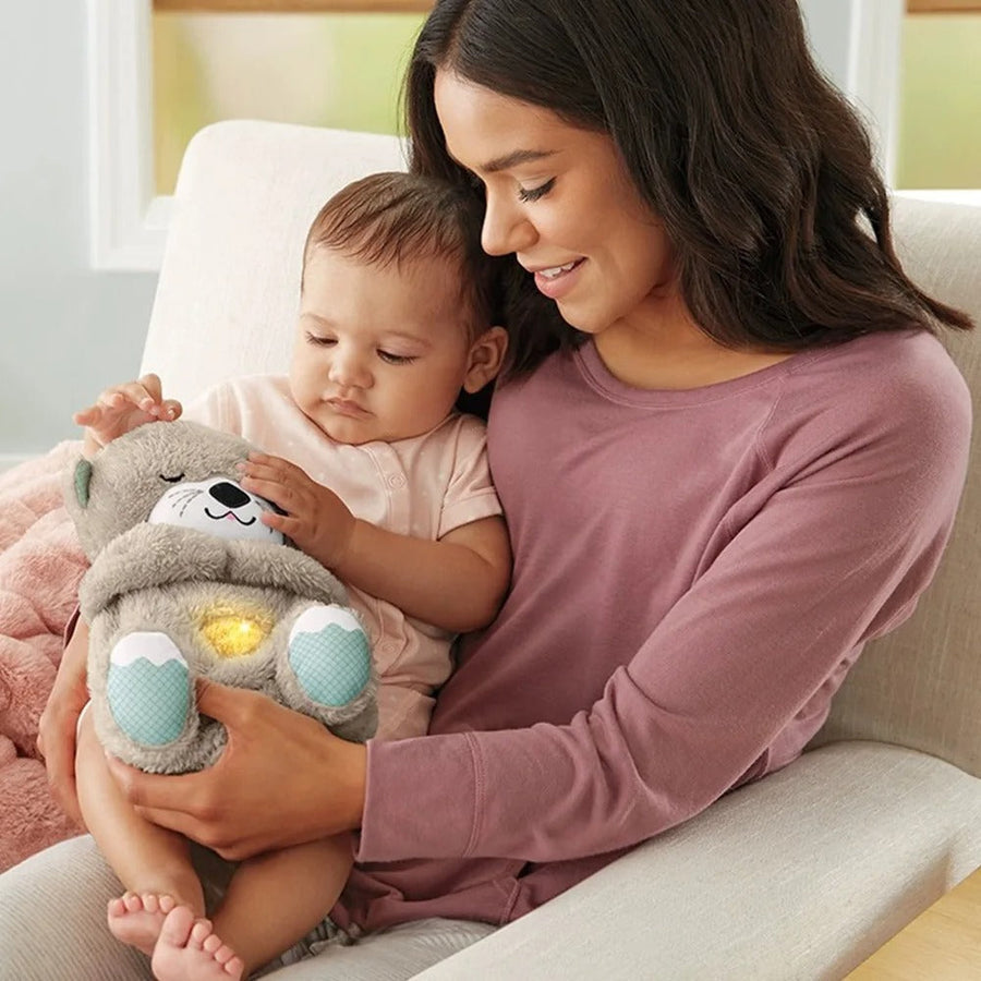 Plush Bear Toy with Breathing Sounds – Battery Operated