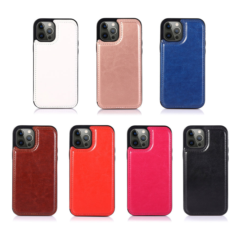Magnetic Closure Leather Case for Phones with Card Holder Slots