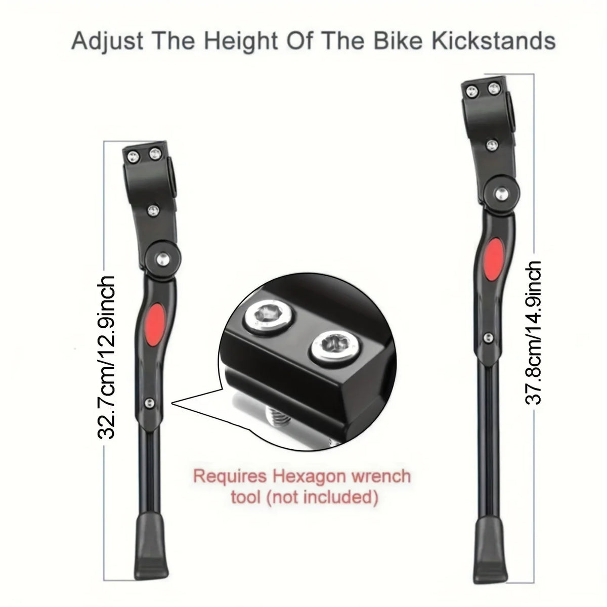 Sturdy Side Support Kickstand for Bicycles – Adjustable Parking Stand