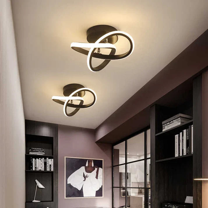 Contemporary Metal Ceiling Light with Adjustable LED Design
