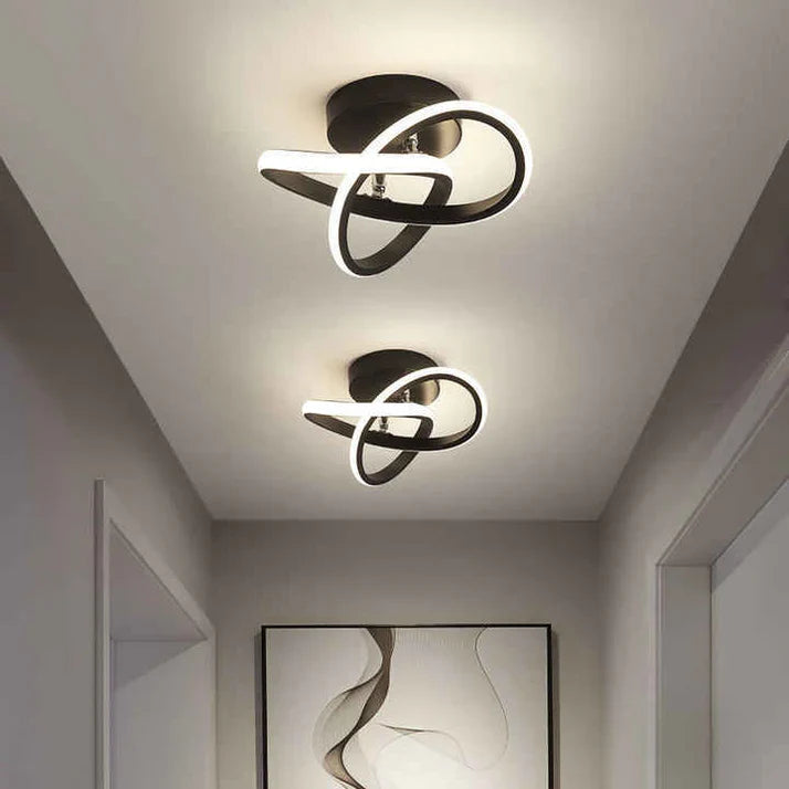 Contemporary Metal Ceiling Light with Adjustable LED Design
