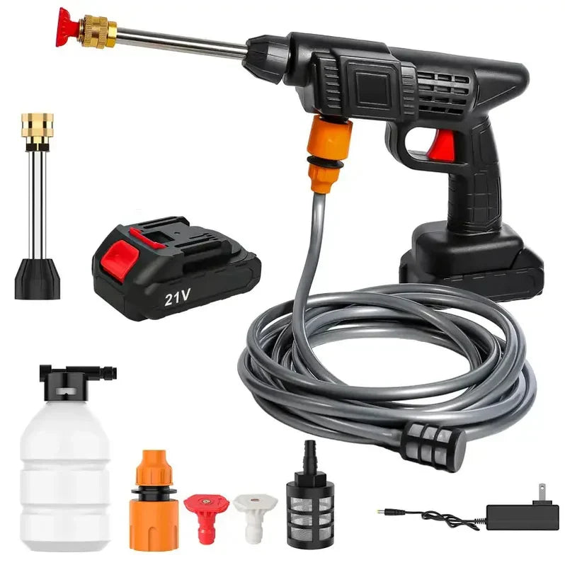 Portable Pressure Washer with Lithium Battery and Adjustable Nozzle