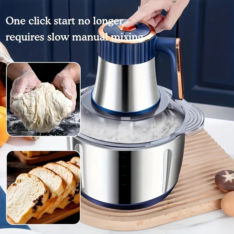 Multifunctional Kitchen Chopper for Meat and Vegetables in Stainless Steel