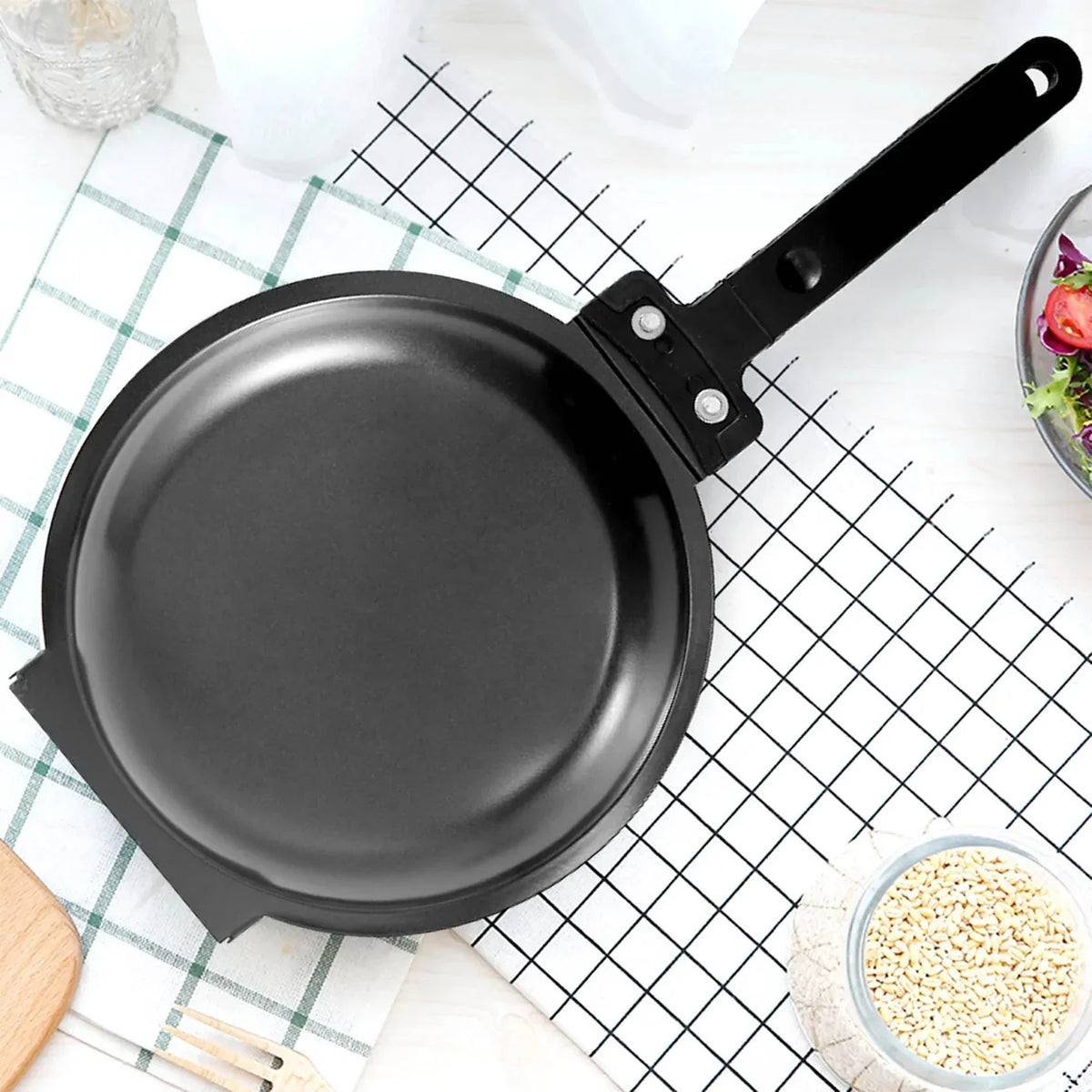 Stainless Steel Pancake Pan - Double-Sided Non-Stick Design