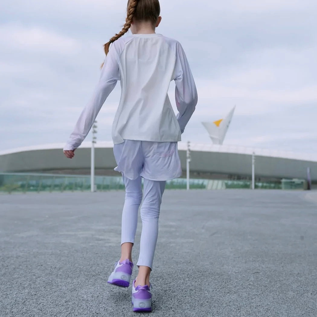 LED Light-Up Roller Shoes for Kids with Detachable Wheels