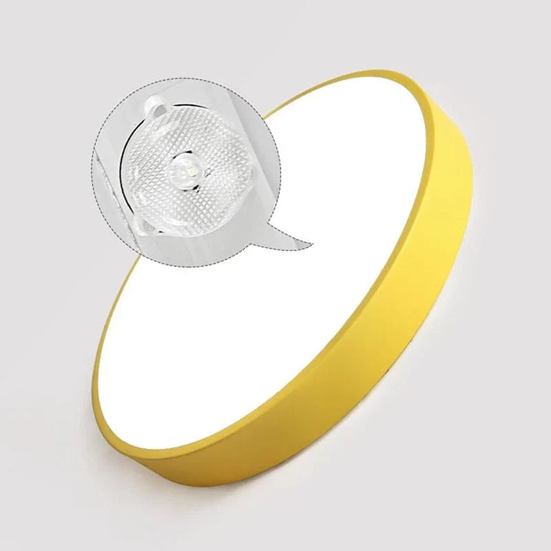 Round Flat LED Ceiling Fixture for Kitchen, Bathroom, Living Room, Bedroom