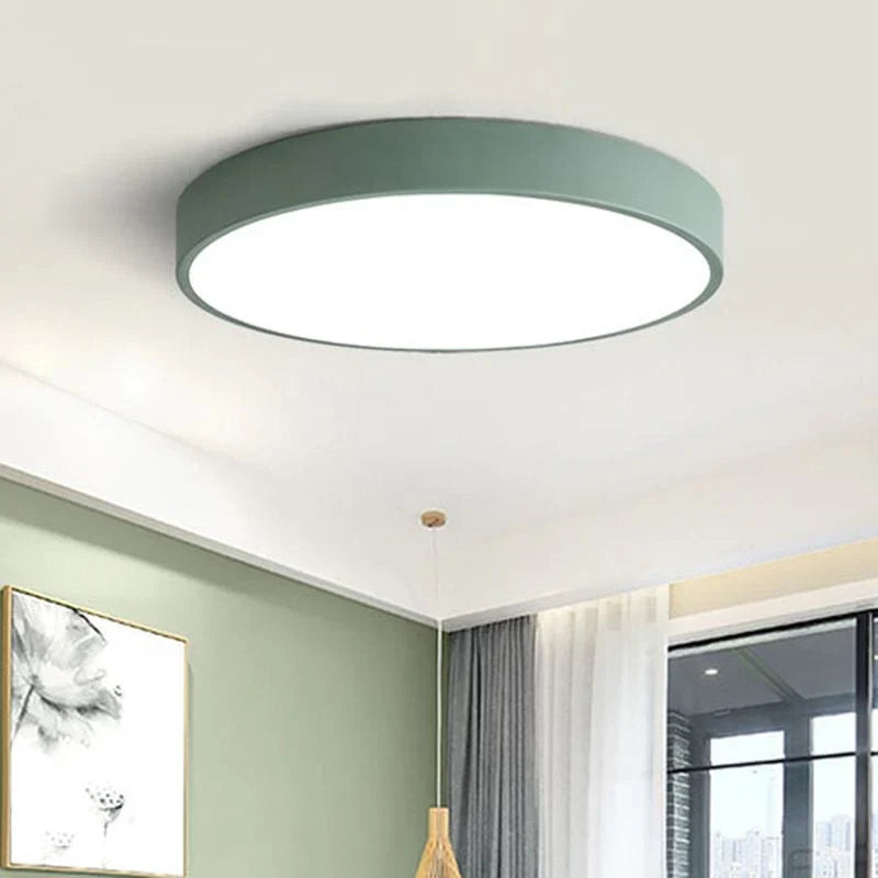Round Flat LED Ceiling Fixture for Kitchen, Bathroom, Living Room, Bedroom
