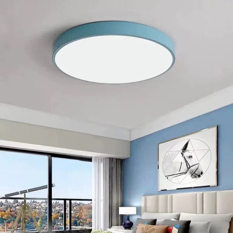 Round Flat LED Ceiling Fixture for Kitchen, Bathroom, Living Room, Bedroom