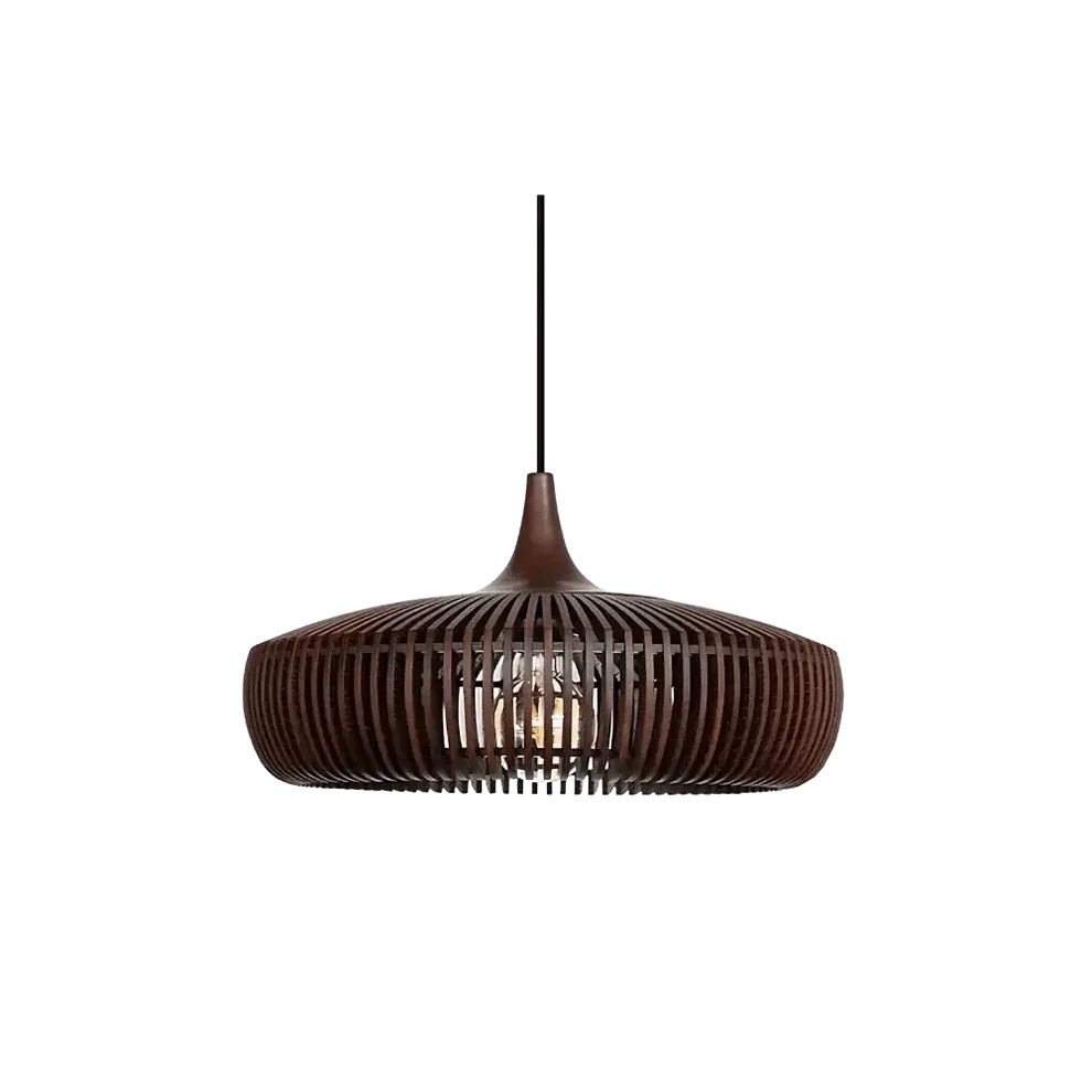 Minimalist Round Ceiling Light in Japanese Wood - Wabi Sabi Design