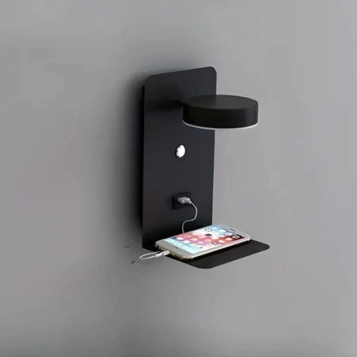 Dimmable LED Night Light with USB Charger and Phone Holder for Bedside