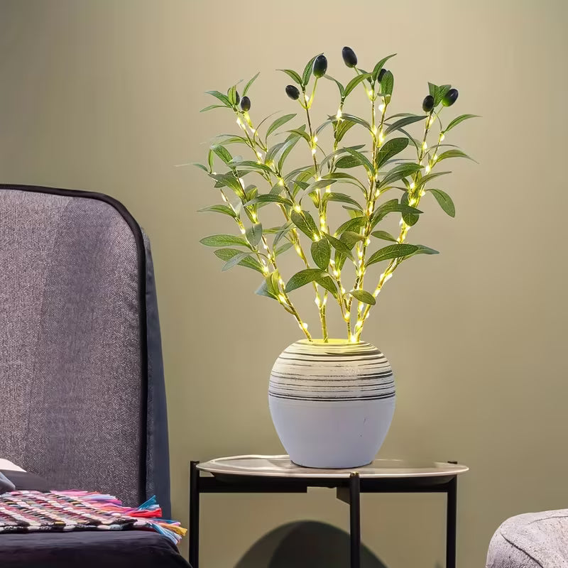 Charming 70 cm LED Olive Branch Light for Elegant Ambiance