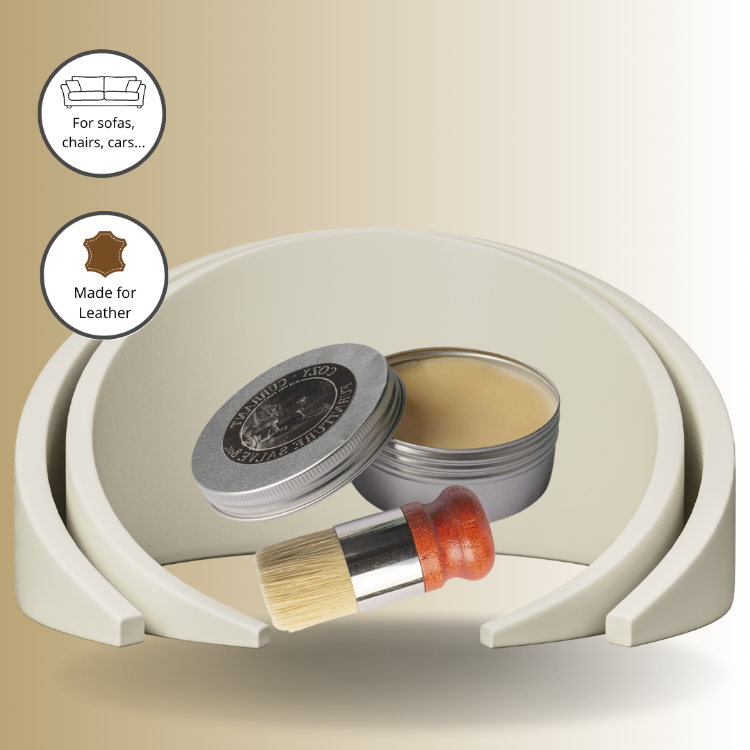 Natural Leather Balm 65 ml – Includes Applicator Brush