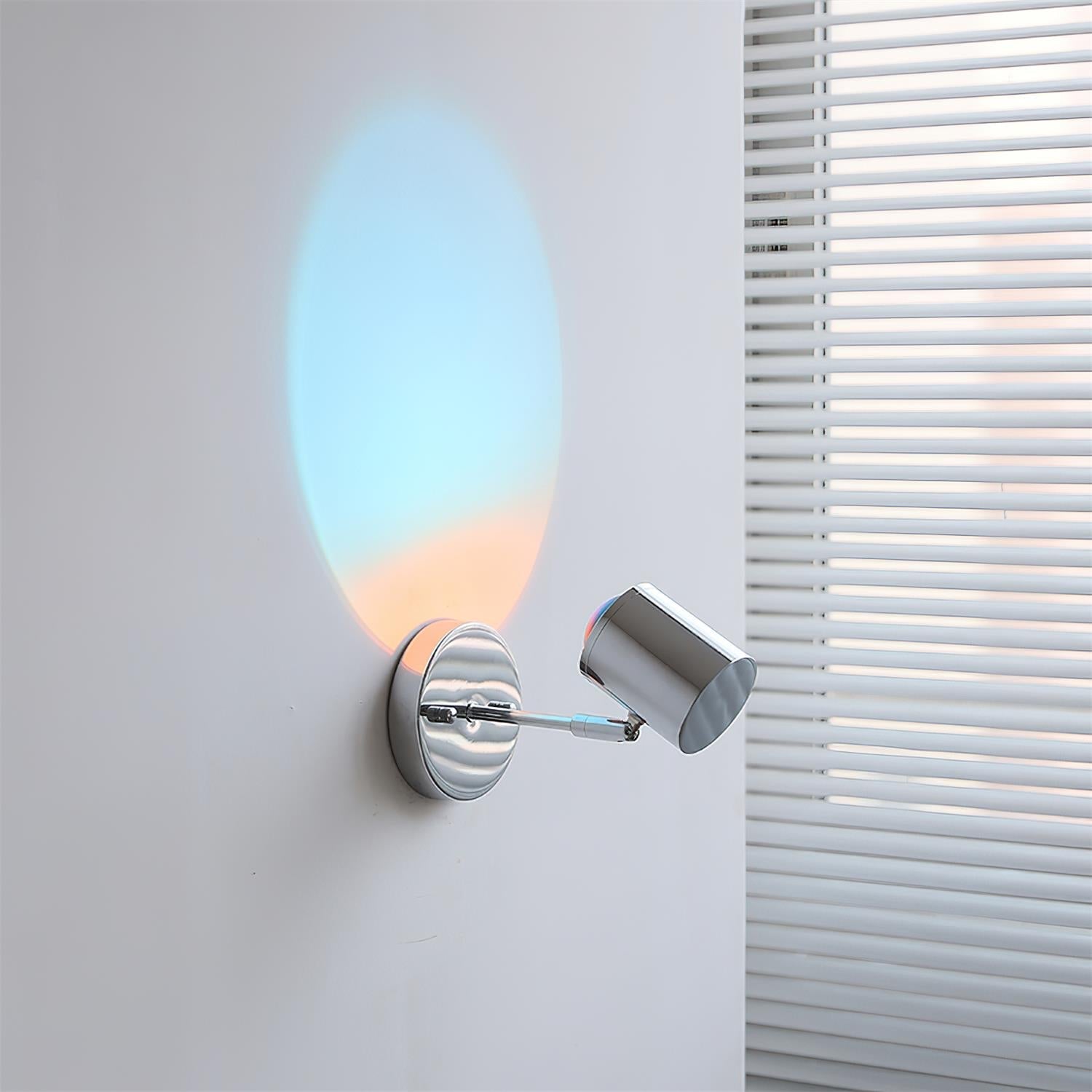 Sleek Chrome LED Wall Light - Ideal for Bathrooms & Patios