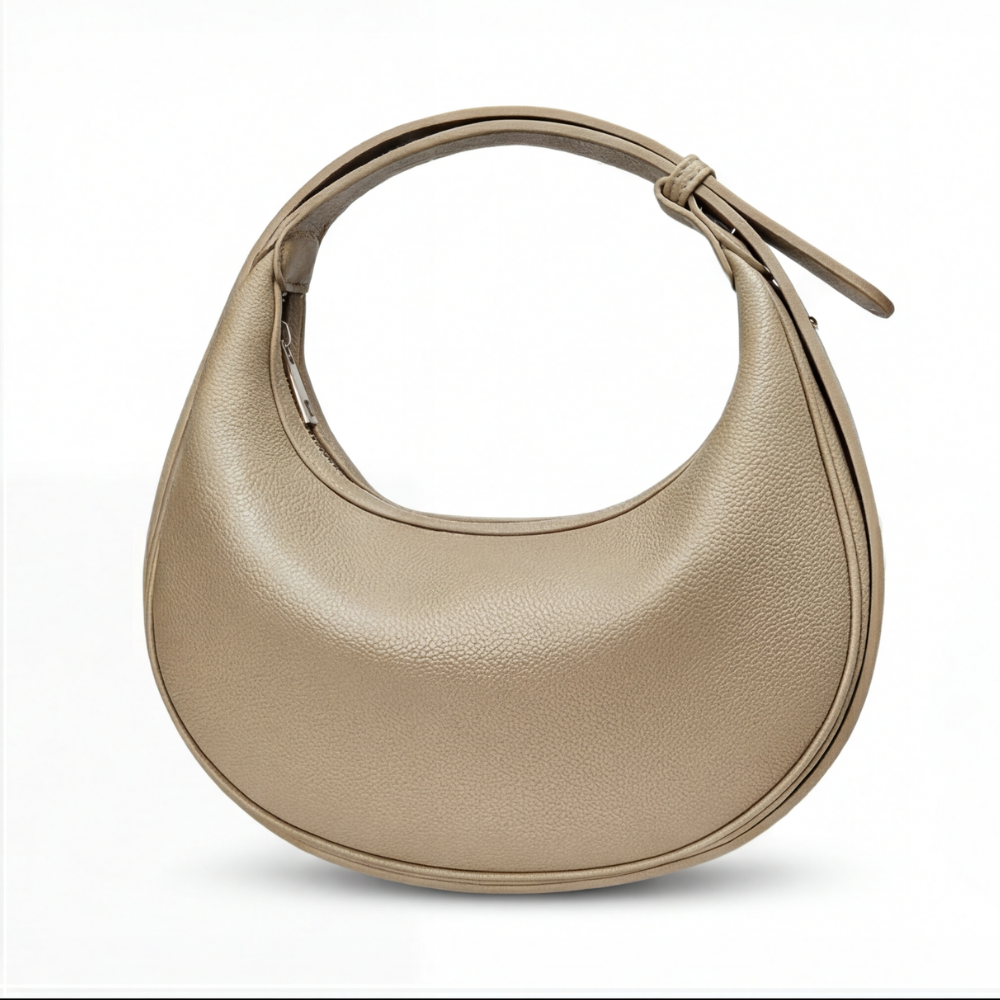 Shoulder Bag in Half-Moon Shape with Versatile 3-Way Strap