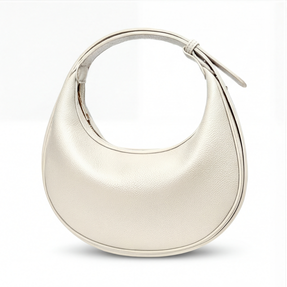 Shoulder Bag in Half-Moon Shape with Versatile 3-Way Strap