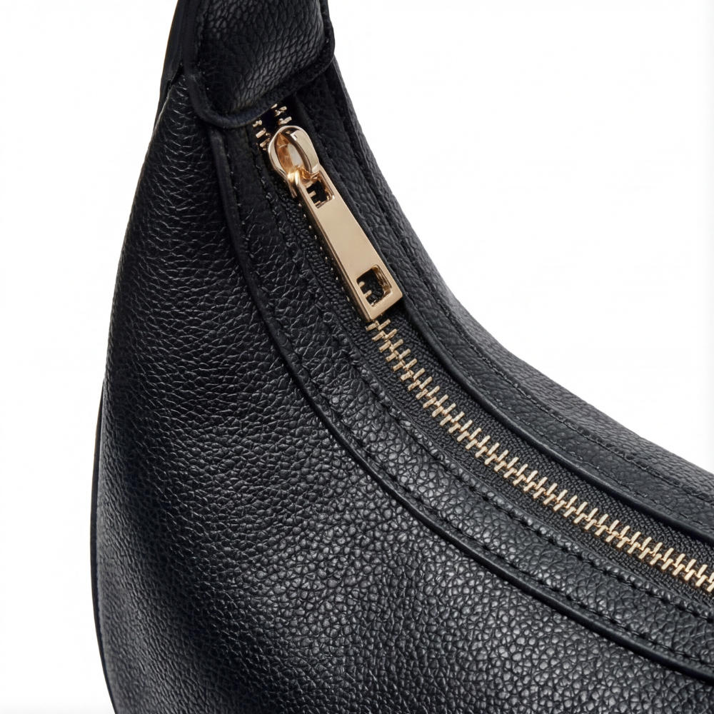 Shoulder Bag in Half-Moon Shape with Versatile 3-Way Strap