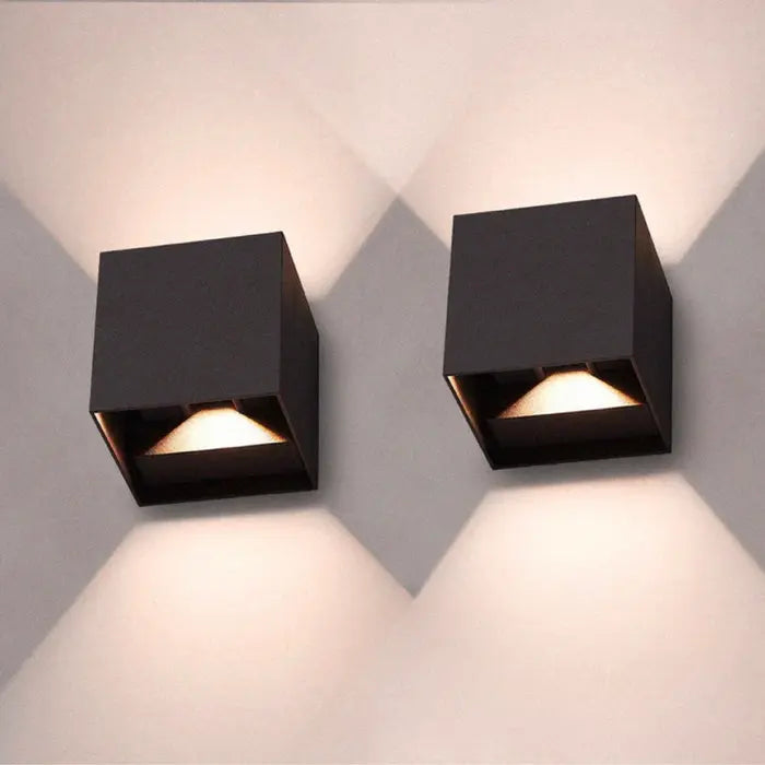 Wireless Cube LED Wall Light – Dimmable, USB Rechargeable (Pack of 2)