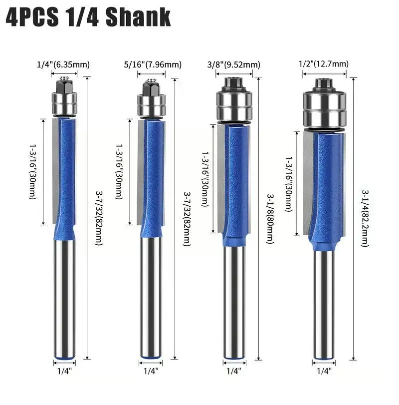 Set of 4 Polishing and Deburring Tools for Smooth Edge Finishing