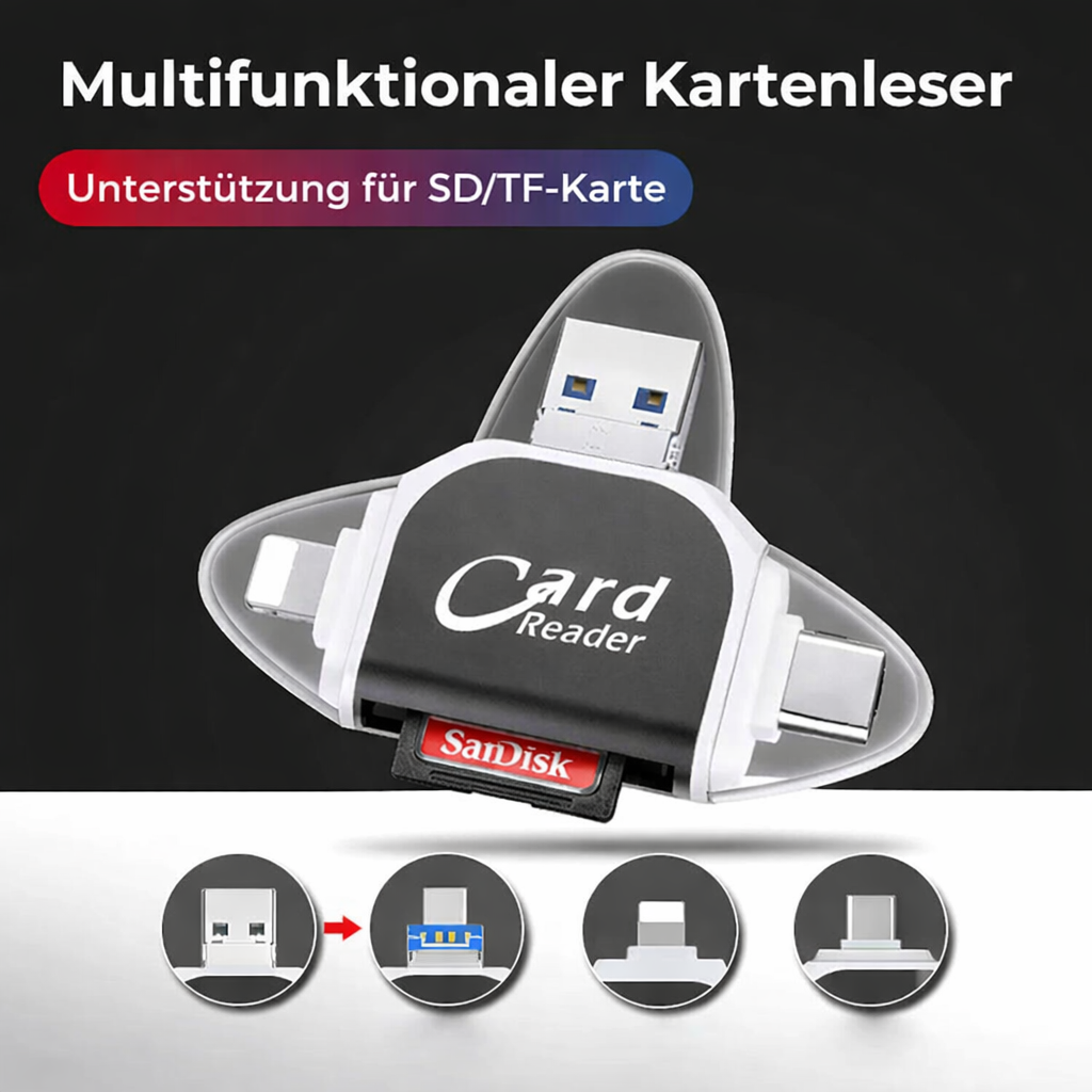 Card Reader with Fast Data Transfer | Multi-Port Connection System