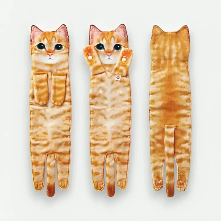 Soft Towel with Cat Design – Beautiful and Ready for Immediate Use