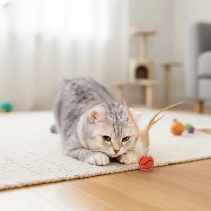 Feather Ball Cat Plaything
