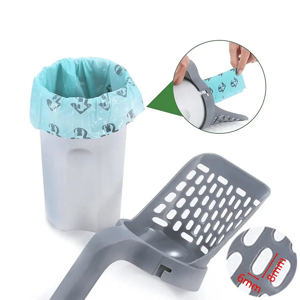 Litter Scoop Kit for Cats with Waste Disposal Bags – Sanitary Cleaning