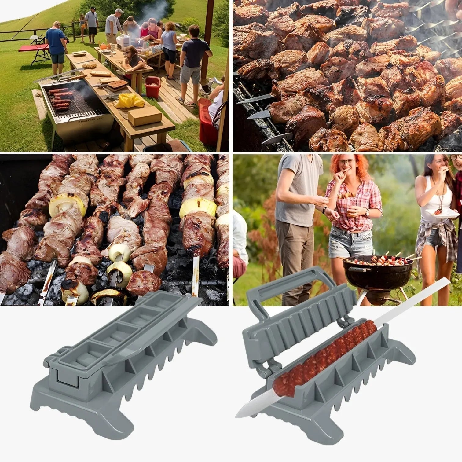 Grill Kebab Skewer Maker – Quickly Prepare Even Skewers
