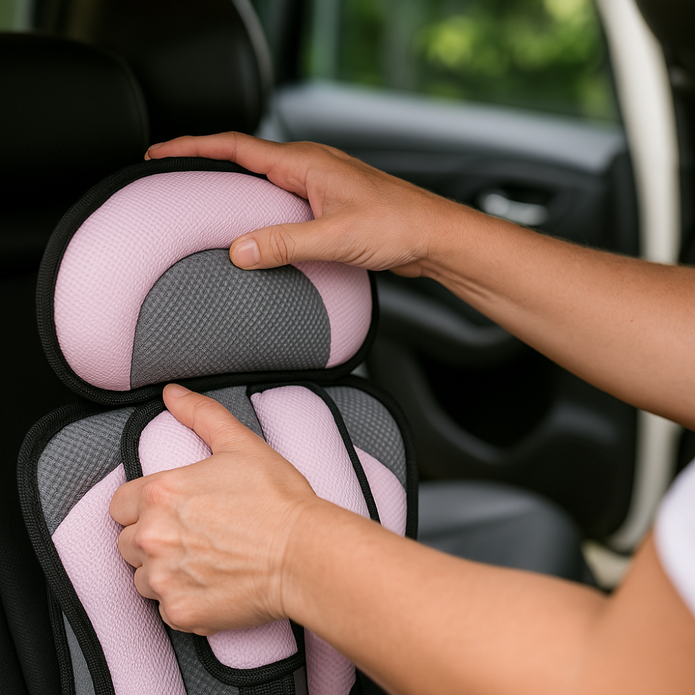 Child Car Seat Booster Cushion | Adjustable Breathable Mesh | 5-Point Harness